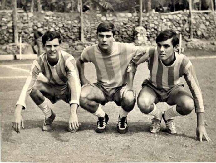 De izquierda a derecha el fallecido Luis Cáceres, Perico Martel (c) y Juan Zerpa (d) (Foto TA)